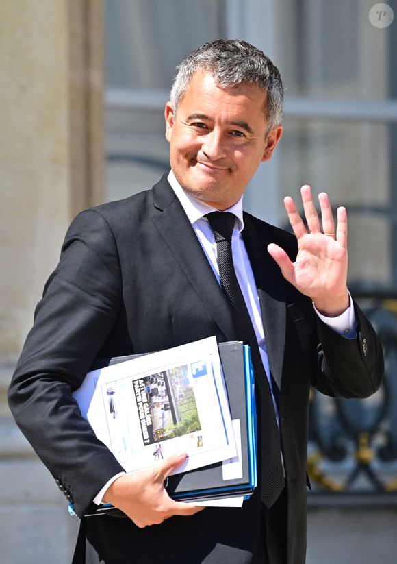 Gérald Darmanin, Ministre d'État, garde des Sceaux, ministre de la Justice - Sortie du Conseil des ministres au palais de l'Elysée à Paris, le 11 juillet 2025. 
© Christian Liewig / Bestimage