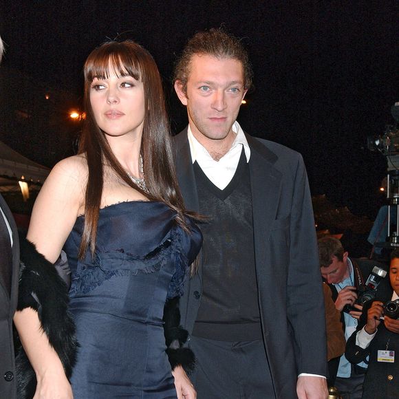 L'actrice italienne Monica Bellucci et l'acteur français Vincent Cassel arrivent à la cérémonie de clôture du Festival international du film de Marrakech, à Marrakech, au Maroc, le 19 novembre 2005. Photo de Bruno Klein/ABACAPRESS.COM