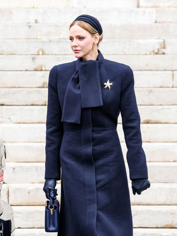 La princesse Charlène de Monaco a assisté à la messe pontificale, dans le cadre des célébrations de la Sainte-Dévote à la cathédrale de Monaco, le 27 janvier 2026. © Claudia Albuquerque/Bestimage