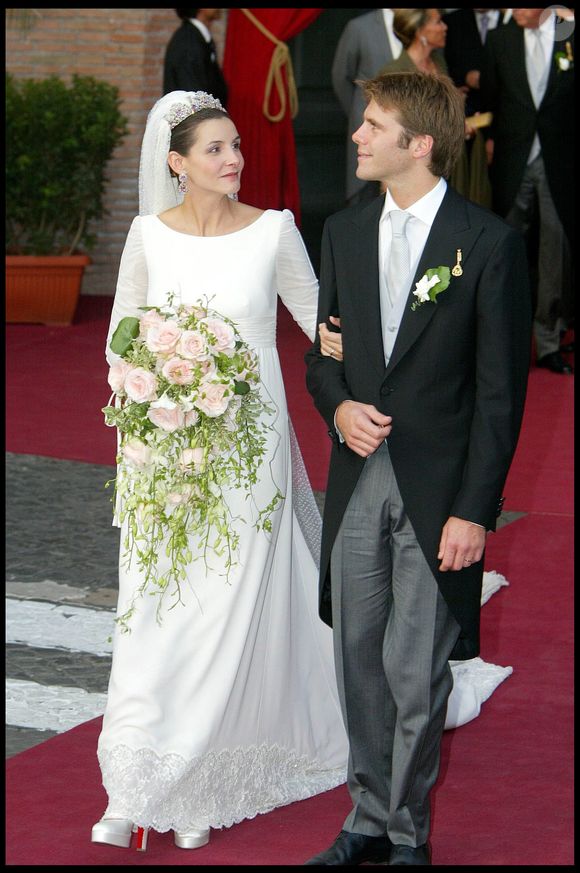 Mariage du prince Emmanuel-Philibert de Savoie et de Clotilde Courau à la basilique Sainte-Marie des anges à Rome le 25 septembre 2003 © Bestimage