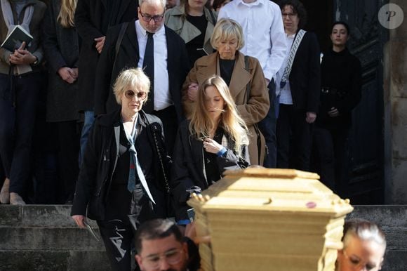 Le cercueil lors de la cérémonie d'enterrement du réalisateur français Yves Boisset à l'église Saint Roch à Paris, France, le 11 avril 2025. Photo by Nasser Berzane/ABACAPRESS.COM
