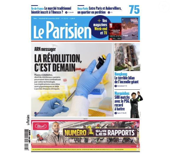 "Le Parisien" du 28 novembre 2025.
