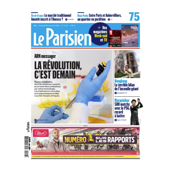 "Le Parisien" du 28 novembre 2025.