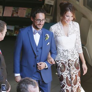 Mariage de Thomas Hollande et de la journaliste Emilie Broussouloux l'église de Meyssac en Corrèze, près de Brive, ville d'Emiie. Le 8 Septembre 2018.
© Patrick Bernard-Guillaume Collet / Bestimage