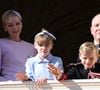 Pour l'occasion, le palais princier a dévoilé un réel Instagram
Le prince Albert II de Monaco, la princesse Charlene, le prince héréditaire Jacques et la princesse Gabriella - La famille princière de Monaco au balcon du palais, à l'occasion de la Fête Nationale de Monaco, le 19 novembre 2024.
© Claudia Albuquerque / Bestimage