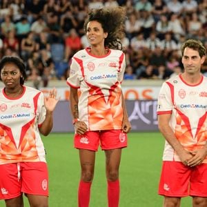 Shy'm- Les célébrités participent au match caritatif "Charity All Stars" au profit des associations "Zoé4life" et "Princesse Margot" au stade de la Tuilière à Lausanne (Suisse), le 5 septembre 2026. Ce soir-là, 140.000 euros ont été récoltés au profit de ces oeuvres de charité. © Romain Doucelin / Bestimage