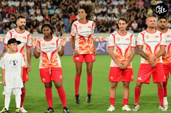 Shy'm- Les célébrités participent au match caritatif "Charity All Stars" au profit des associations "Zoé4life" et "Princesse Margot" au stade de la Tuilière à Lausanne (Suisse), le 5 septembre 2026. Ce soir-là, 140.000 euros ont été récoltés au profit de ces oeuvres de charité. © Romain Doucelin / Bestimage