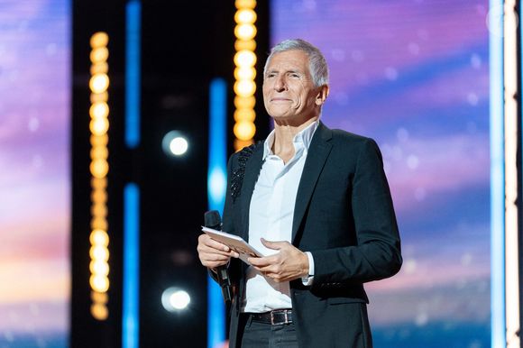 Nagui lors du Téléthon 2024, à Saint Denis, près de Paris, France, le 30 novembre 2024. Photo par Alexis Jumeau/ABACAPRESS.COM