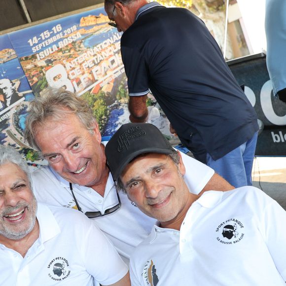 Enrico Macias, Pascal Elbé - Challenge Henri Salvador 2018 en hommage à Charley Maraouni, à Ile Rousse, Corse, France, le 14 Septembre 2018.
Olivier Sanchez / Bestimage - Crystal Pictures