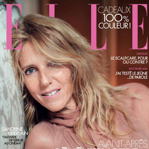 Sandrine Kiberlain en couverture du magazine ELLE, le 5 décembre 2024