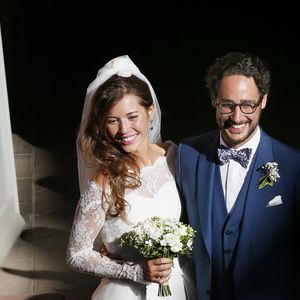 Mariage de Thomas Hollande et de la journaliste Emilie Broussouloux l'église de Meyssac en Corrèze, près de Brive, ville d'Emiie. Le 8 Septembre 2018.
© Patrick Bernard-Guillaume Collet / Bestimage