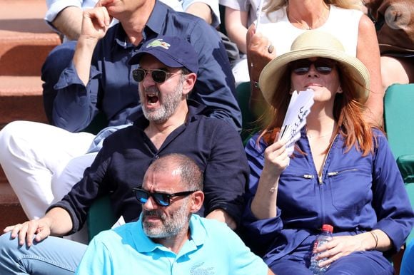 Bruno Solo et sa femme Véronique dans les tribunes lors des internationaux de France de Roland Garros à Paris, le 31 mai 2017. © - Dominique Jacovides - Cyril Moreau/ Bestimage