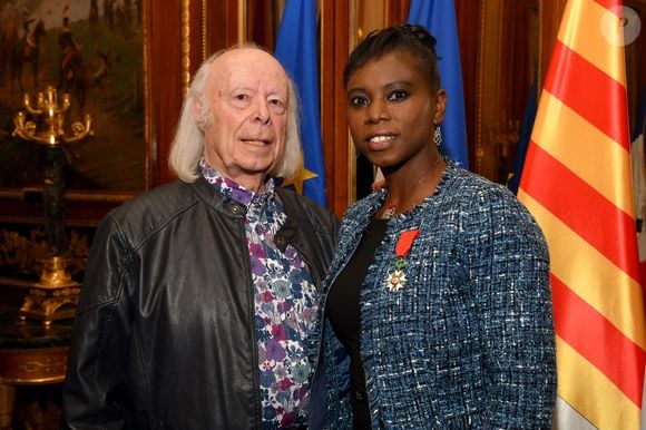 Exclusif - Georges Bonaly et sa fille Surya Bonaly durant la remise des Insignes de Chevalier dans l'Ordre de la Légion d'Honneur à Surya Bonaly dans les salons du Musée Masséna à Nice le 13 décembre 2019. © Bruno Bebert / Bestimage