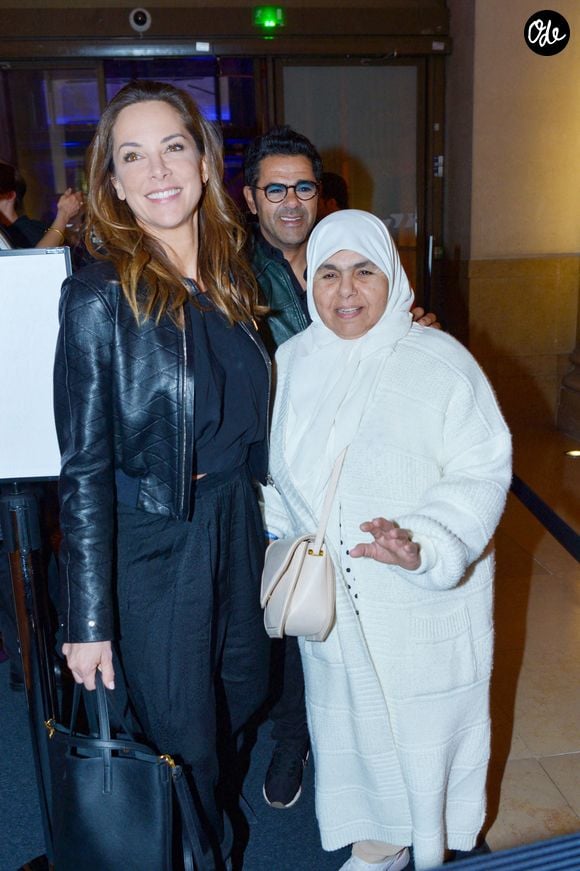 Exclusif - Jamel Debbouze avec sa femme Mélissa Theuriau et sa mère Fatima Debbouze - After party de l'avant-première de la série "Terminal" à l'hôtel des Italiens (ancien siège du Crédit Lyonnais) à Paris le 8 avril 2024. © Rachid Bellak/Bestimage
