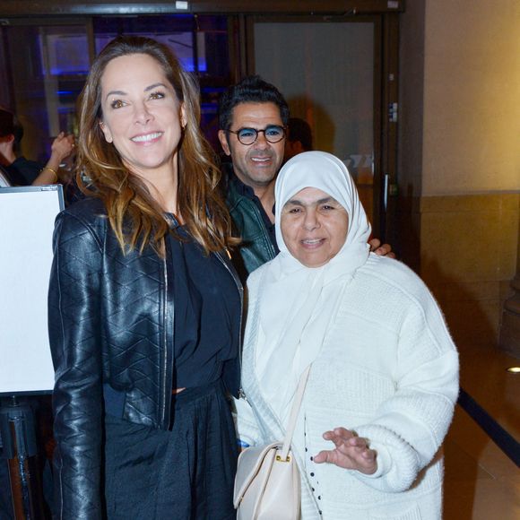 Exclusif - Jamel Debbouze avec sa femme Mélissa Theuriau et sa mère Fatima Debbouze - After party de l'avant-première de la série "Terminal" à l'hôtel des Italiens (ancien siège du Crédit Lyonnais) à Paris le 8 avril 2024. © Rachid Bellak/Bestimage