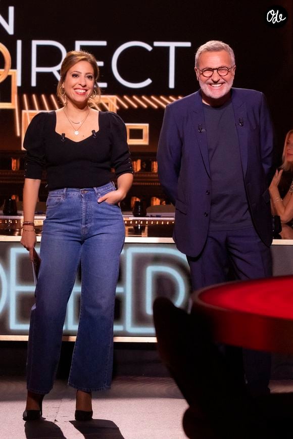 Léa Salamé, Laurent Ruquier - Sur le plateau de l'émission OEED (On Est En Direct) présentée par L.Salamé et L.Ruquier - Paris le 23/04/2022 - © Jack Tribeca / Bestimage