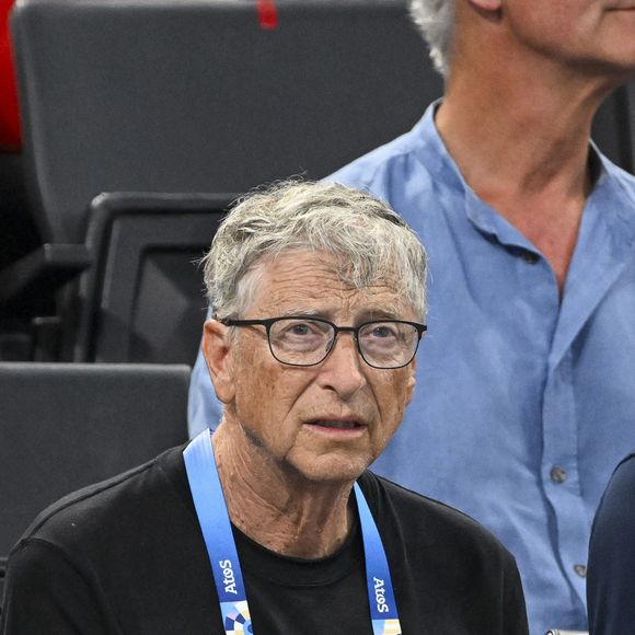Bill Gates - Célébrités assistent aux épreuves de gymnastique lors des Jeux Olympiques de Paris 2024 (JO) au Palais omnisports Bercy Arena, à Paris, France, le 30 juillet 2024. © Jacovides-Perusseau/Bestimage