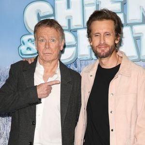 Franck Dubosc et Philippe Lacheau - Avant-première du film "Chien et chat" à l'UGC Normandie à Paris le 11 février 2024. © Coadic Guirec/Bestimage