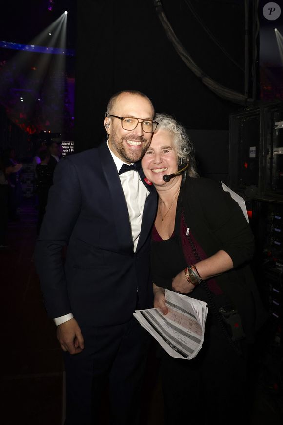 Exclusif - Nicolas Rossignol, Judith Hazanavicius en backstage du concert du gala de Noël de l'association Tout le monde contre le cancer fête ses 20 ans diffusé le 24 décembre sur M6 à l'Adidas Aren Porte de la Chapelle à Paris, France, le 4 décembre 2025. © Jack Tribeca/Bestimage