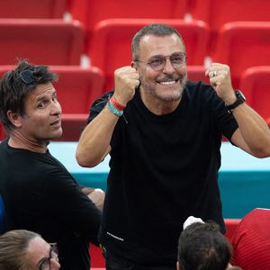 Jean-Roch et Fabrice Santoro lors du match du Groupe F du Championnat de l'UEFA Euro 2020 entre la France et le Portugal à la Puskas Arena, le 23 juin 2021 à Budapest, en Hongrie. Photo by David Niviere/ABACAPRESS.COM