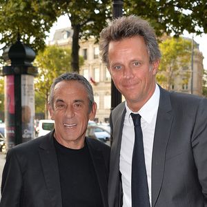 Arthur Sadoun ( président de Publicis) et Thierry Ardisson  - Lancement de la chaine "Altice Studio" au  cinéma Publicis à Paris le 29 aout 2017. © Veeren/Bestimage