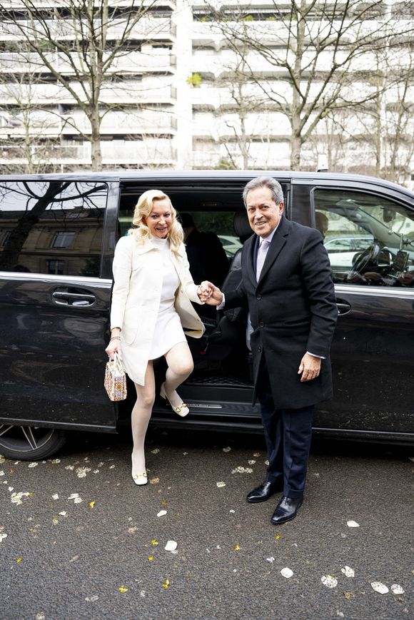 Georges Fenech et Amélie Leperre-Dimeglio - Mariage civil de Georges Fenech et Amélie Leperre-Dimeglio à la mairie du 16ème arrondissement de Paris le 31 janvier 2026.

© Pierre Perusseau / Bestimage