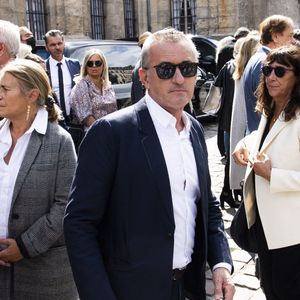 Christophe Dechavanne - Obsèques de Jean-Paul Belmondo en  l'église Saint-Germain-des-Prés, à Paris le 10 septembre 2021. © JB Autissier / Panoramic / Bestimage