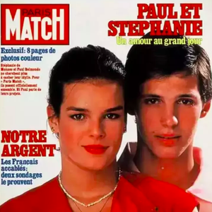 Stéphanie de Monaco et Paul Belmondo en couverture du magazine Paris Match, été 1983. Crédit Paris Match
