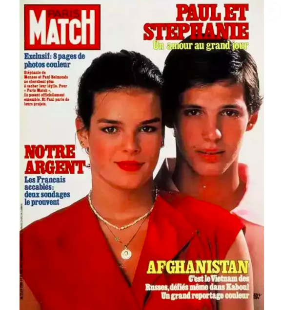 Stéphanie de Monaco et Paul Belmondo en couverture du magazine Paris Match, été 1983. Crédit Paris Match