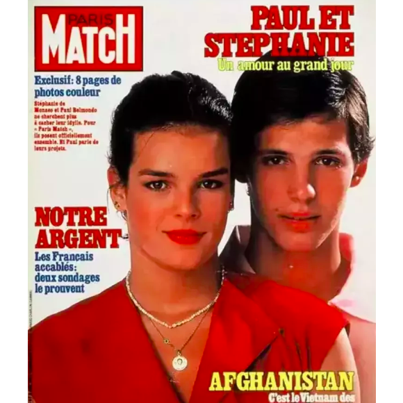 Stéphanie de Monaco et Paul Belmondo en couverture du magazine Paris Match, été 1983. Crédit Paris Match