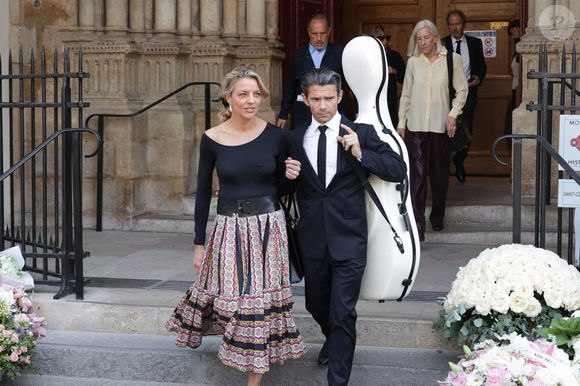 Gautier Capuçon assiste aux obsèques de Philippe Labro à l'église Saint Germain des Prés à Paris, France, le 13 juin 2025. Philippe Labro, journaliste, auteur, réalisateur et compositeur prolifique, est décédé à l'âge de 88 ans des suites d'un cancer le 4 juin. Photo par Nasser Berzane/ABACAPRESS.COM