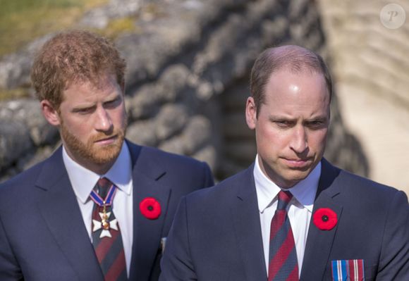 Le prince William et le prince Harry visitent les tranchées de Vimy lors des commémorations de la bataille de Vimy.

Photo : Express Syndication / Bestimage