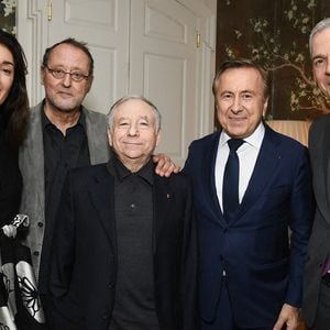 (G-R) Jean Reno, Zofia Borucka, Jean Todt (F1), le chef Daniel Boulud et l'ambassadeur Jérôme Bonnafont assistent au troisième dîner annuel du Paris Brain Institute America organisé par Martine Assouline, présidente du PBIA, New York, NY, 14 octobre 2025. Photo by Anthony Behar/SPUS/ABACAPRESS.COM