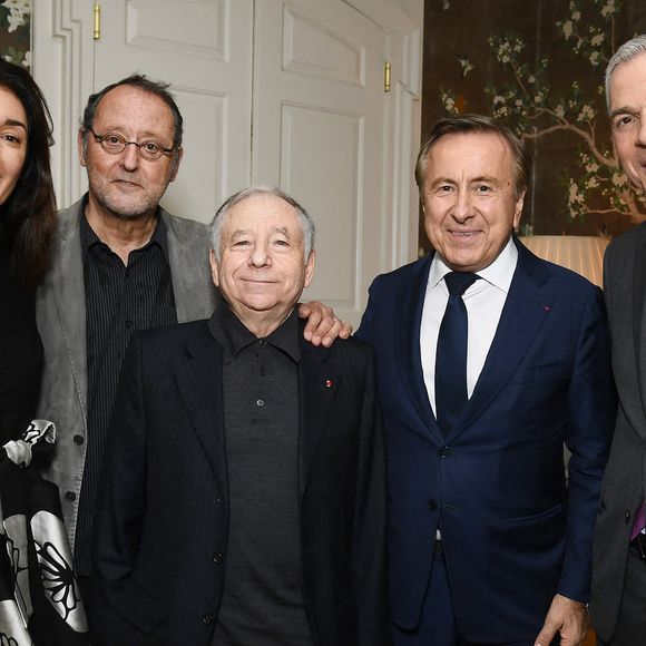(G-R) Jean Reno, Zofia Borucka, Jean Todt (F1), le chef Daniel Boulud et l'ambassadeur Jérôme Bonnafont assistent au troisième dîner annuel du Paris Brain Institute America organisé par Martine Assouline, présidente du PBIA, New York, NY, 14 octobre 2025. Photo by Anthony Behar/SPUS/ABACAPRESS.COM
