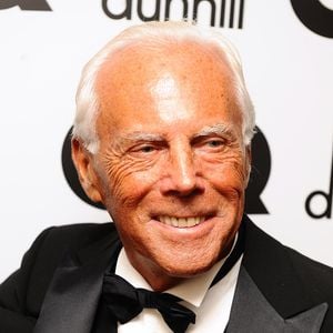 Giorgio Armani, lauréat du prix du créateur de l'année, lors de la remise des prix GQ Men of the Year 2010 au Royal Opera House, Covent Garden, Londres. ©  Ian West/PA Wire