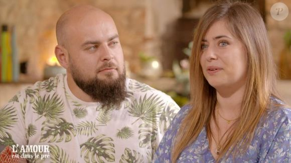 Valentin et Charley lors du tournage du bilan de "L'amour est dans le pré", sur M6