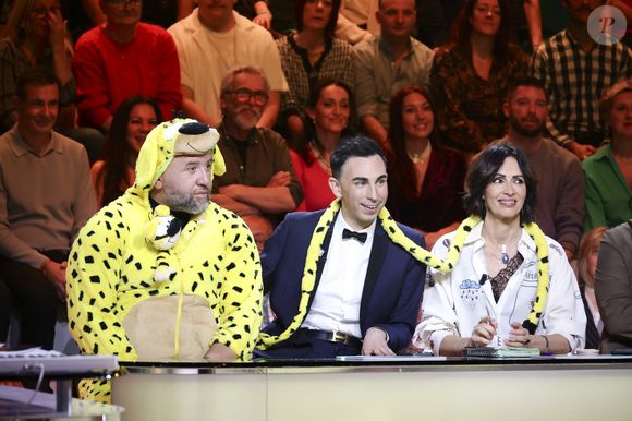 Exclusif - Mokhtar, Jordan de Luxe, Géraldine Maillet, sur le plateau de TBT9 présenté par C.Hanouna, et diffusé en direct sur W9, Paris, France, le 10 février 2026. © Jack Tribeca / Bestimage