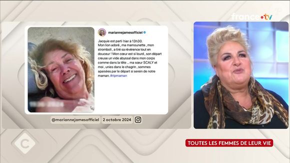 Marianne James sur le plateau de "C à Vous" sur France 5 samedi 10 janvier 2026