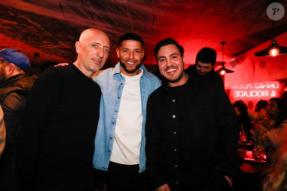 Exclusif - Gard Elmaleh, Amine Harit et Amine Radi -  Le célèbre humoriste Gad Elmaleh a inauguré lundi 3 février 2025 Le Vig’s, un tout nouveau Comedy Club situé sur le Vieux-Port de Marseille.
© Franz Chavaroche / Bestimage
