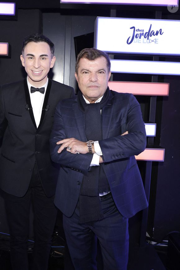 Exclusif - Jordan de Luxe et Franck Appietto lors de l'enregistrement de l'émission "Chez Jordan de Luxe" à Paris. Le 18 décembre 2024
© Cédric Perrin / Bestimage