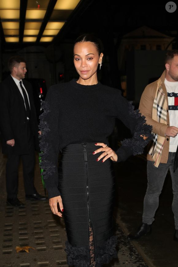 Zoe Saldana, à une projection d'"Emilia Pérez".