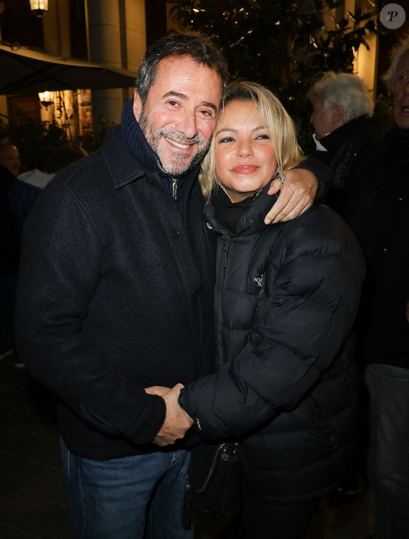 Bernard Montiel et Séverine Ferrer - Jacques Rouveyrollis à fêté ses 60 ans de Lumières au théâtre Edouard 7 à Paris le 14 décembre 2025. © Coadic Guirec / Bestimage