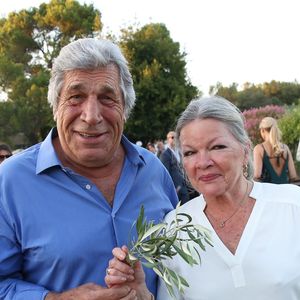Jean-Pierre Castaldi et Catherine Allégret - Cérémonie religieuse - Mariage de Benjamin Castaldi et Aurore Aleman au Mas de La Rose à Eygalières, le 27 août 2016. © Jacovides-Moreau/Bestimage