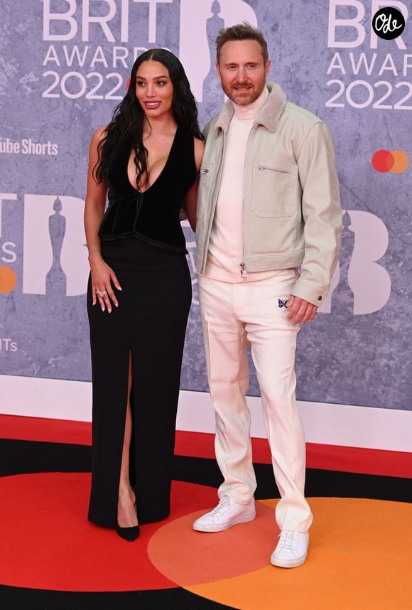David Guetta et sa compagne Jessica Ledon au photocall de la soirée des BRIT Awards 2022 à l'O2, Peninsula Square de Londres, Royaume Uni, le 8 février 2022.
AGENCE / BESTIMAGE
