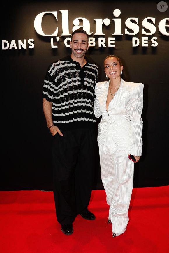 Exclusif - Clarisse Castan, Adil Rami - Avant-première du docu-série "Clarisse, dans l'ombre des stars" produit par Mediawan et porté par Clarisse Castan et qui sera diffusé sur 6Ter et Netflix en fin de mois au siège social de Médiawan à Paris, France, le 01 juillet 2025. © Christophe Clovis / Bestimage