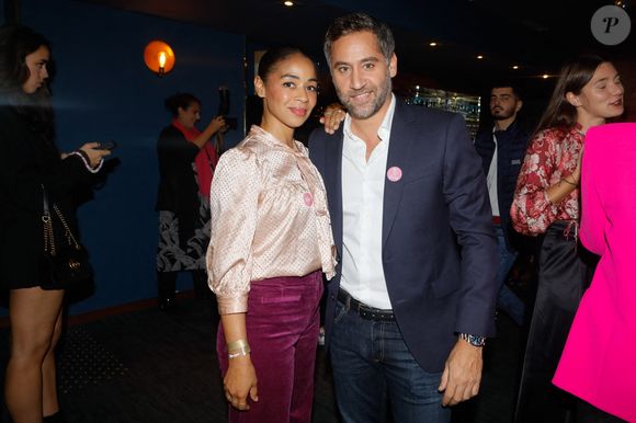 Exclusif - Aurélie Konaté, Julien Benedetto - 9ème édition du cocktail Octobre Rose "A Claudine" au profit de l'association "Les Bonnes Fées" au restaurant "Mon Paris !" organisée par Esther Marion à Paris le 17 octobre 2022. © Christophe Clovis / Bestimage