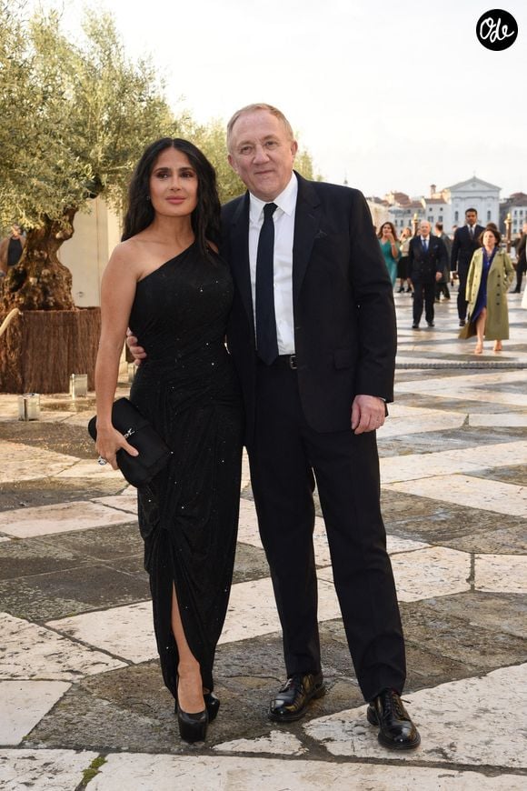 Salma Hayek et François-Henri Pinault assistent au dîner de gala de la Fondation Pinault sur l'île de San Giorgio à Venise, en Italie, le 6 mai 2026. Photo de Francesca Vieceli/IPA/ABACAPRESS.COM