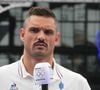 “J’ai déjà roulé très vite sur la route”, lance-t-il d'emblée, avant de confier être déjà monté à 295 km/h
Florent Manaudou, Melina Robert-Michon, David Lappartient, Nathalie Pechalat lors du relais de la Flamme Olympique au Club France à Paris, le 26 juillet 2024.
