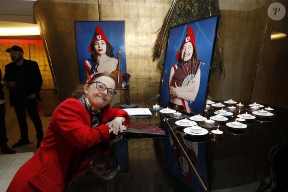 Exclusif - Marie Colin - Vernissage "Marianne(s) par Sylvie Castioni & Art Girls Gallery" à l'hôtel de Gabelles à Versailles le 16 avril 2025 . © Marc Ausset-Lacroix/Bestimage