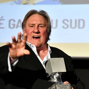 Gérard Depardieu lors de la soirée de clôture de la 3eme édition du Festival Cinéroman à Nice, le 24 octobre 2021. C'est avec la remise des prix et la projection en avant première du film Goliath, réalisé par F.Tellier, que Cinéroman s'est achevé avec en invité surprise, G.Depardieu. ©Bruno Bebert / Bestimage
